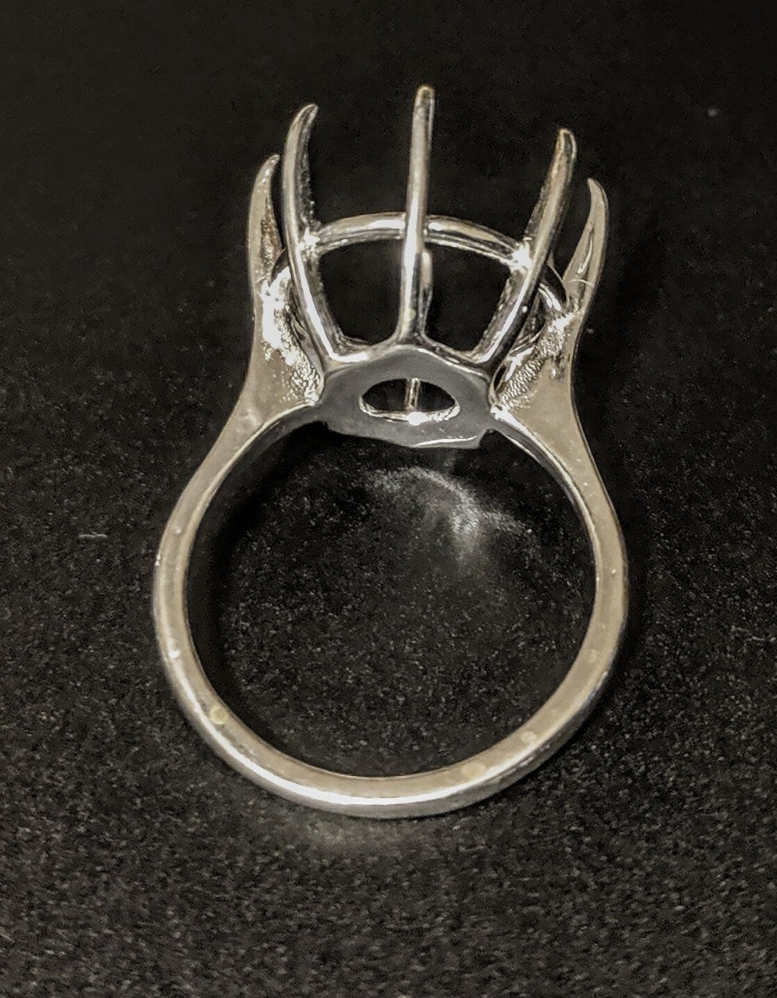 Solid Sterling Silver or 14kt Gold 9mm-20mm Deep Round Pre-Notched Blank Ring Shank Setting (Size 8) - Perfect for Jewelry Making, Custom Engagement Rings & DIY Craft Projects