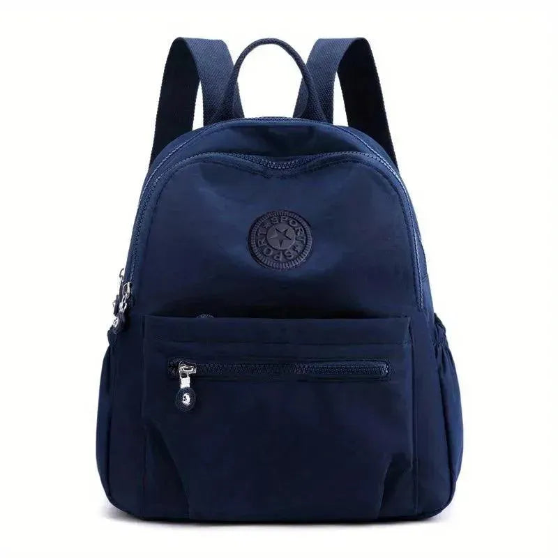 Solid Color Nylon Lightweight Backpack for Women & Men - Water-Resistant Travel Daypack for School, Work, Hiking & Commuting