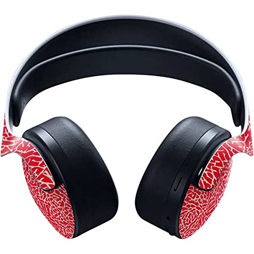 Skinit PS5 Pulse 3D Wireless Headset Skin - Elephant Print Red Design Decal | Protective Cover for Gaming Headphones | Perfect for PS5 Gaming Setup & Travel Protection
