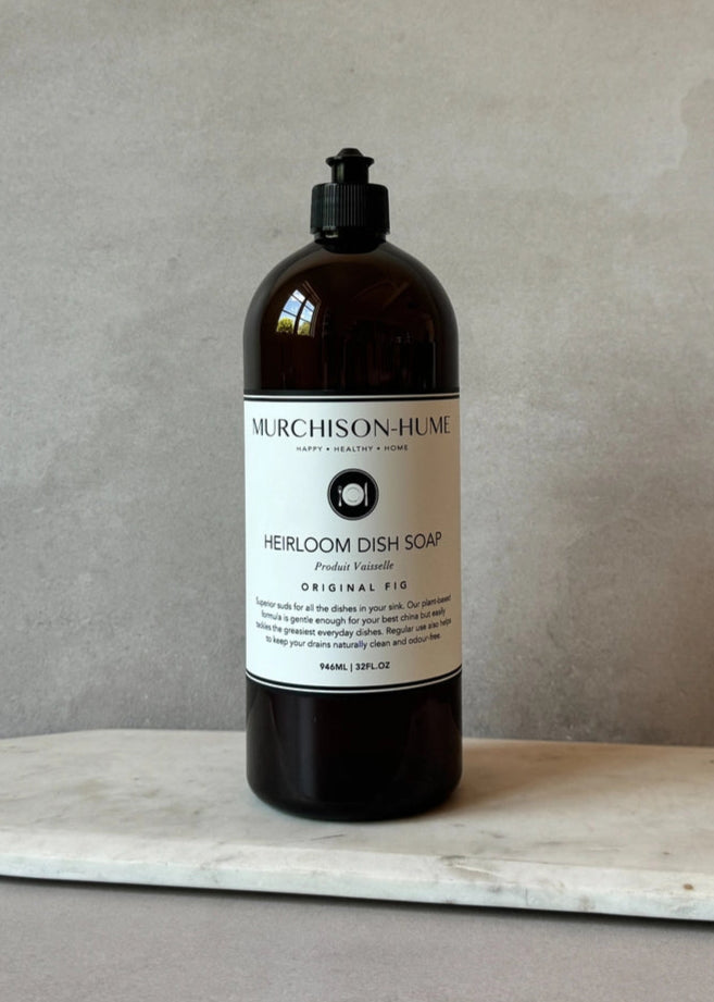 **Murchison Hume Heirloom Dish Soap - Original Fig Scent, 32oz Plastic Refill Bottle | Eco-Friendly, Plant-Based Dishwashing Liquid for Kitchen & Home**