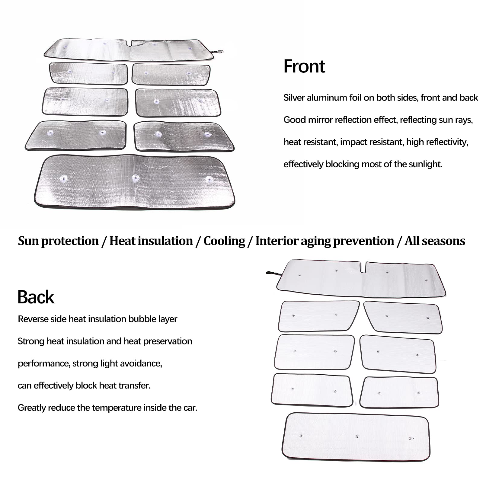 Premium Car Windshield Sun Shade Full Cover Set - Foldable UV Protection Visor for Hummer H2 (2003-2009) | Heat & Glare Reduction | Perfect for Summer Parking & Road Trips
