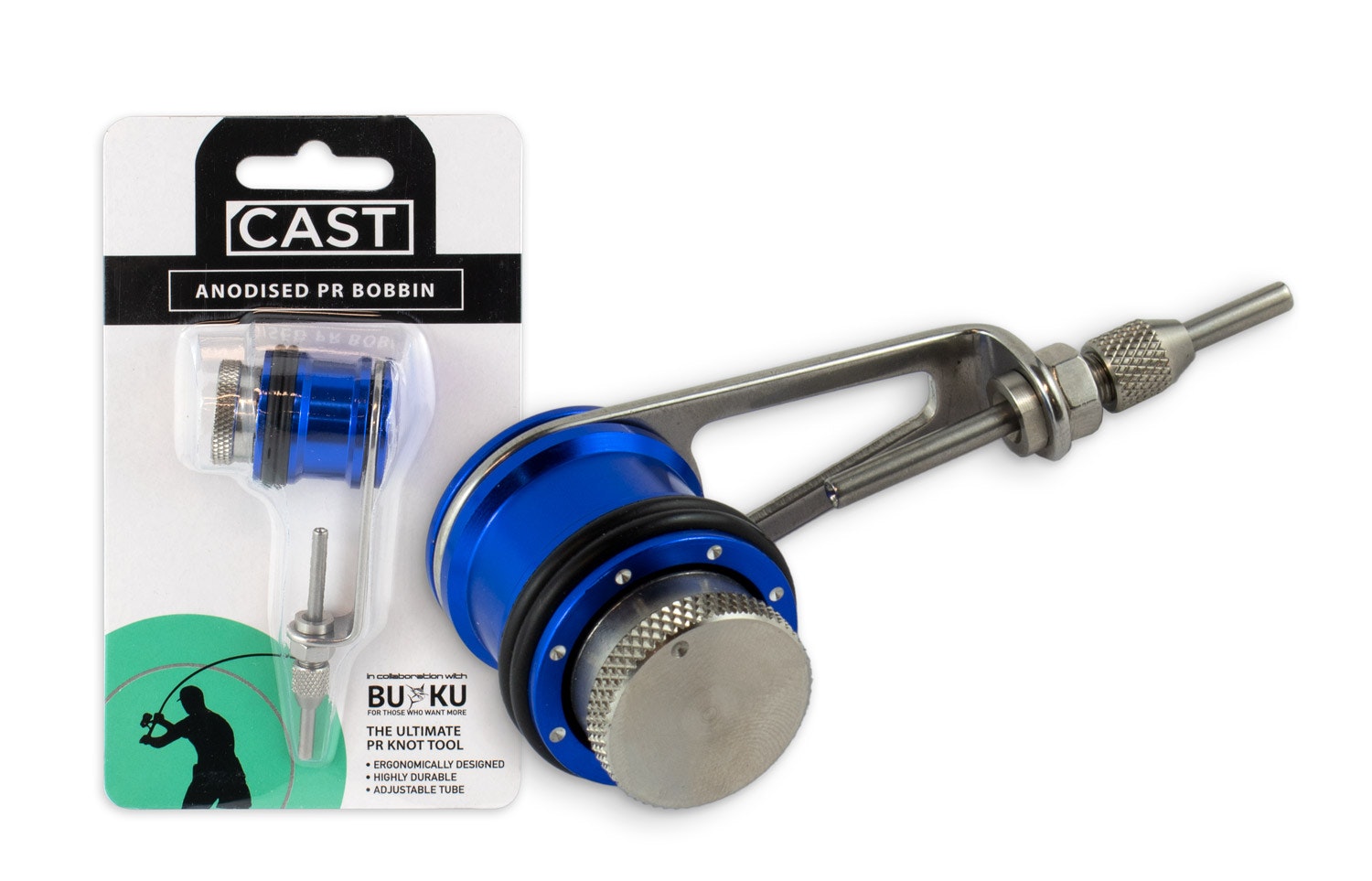 Premium Buku Cast Anodized PR Bobbin for Fly Fishing - Durable Aluminum Fishing Reel Spool for Freshwater & Saltwater Angling