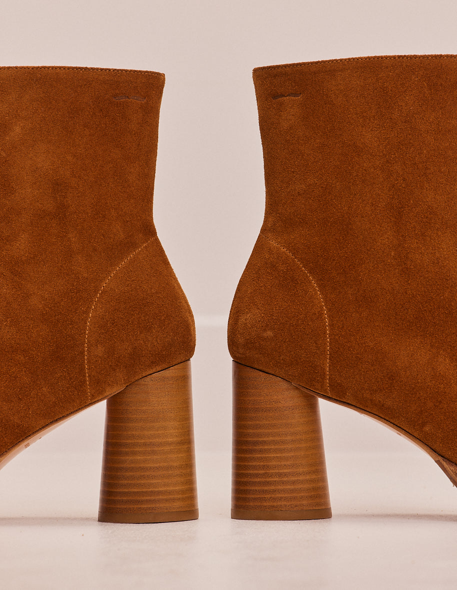 Serena Suede Amber Heeled Boots for Women - Stylish & Comfortable Ankle Boots for Fall, Winter & Casual Outfits