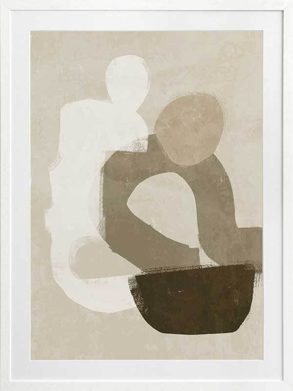At Ease Dark Brown Framed Art Print - Modern Wall Decor for Living Room, Bedroom & Office - Perfect for Home & Office Decoration