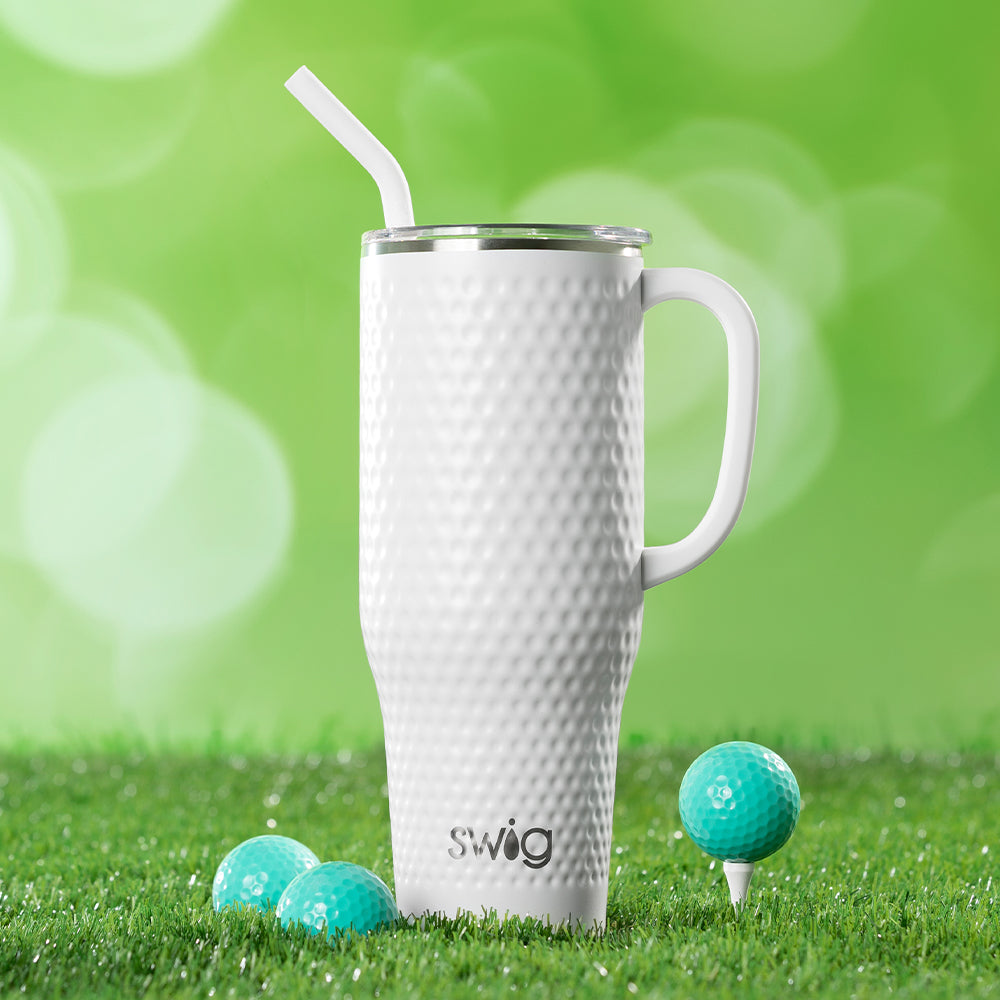 40oz Golf Ball Design Mega Mug - Large Insulated Coffee Cup for Golf Lovers - Perfect for Home, Office & Golf Course Use
