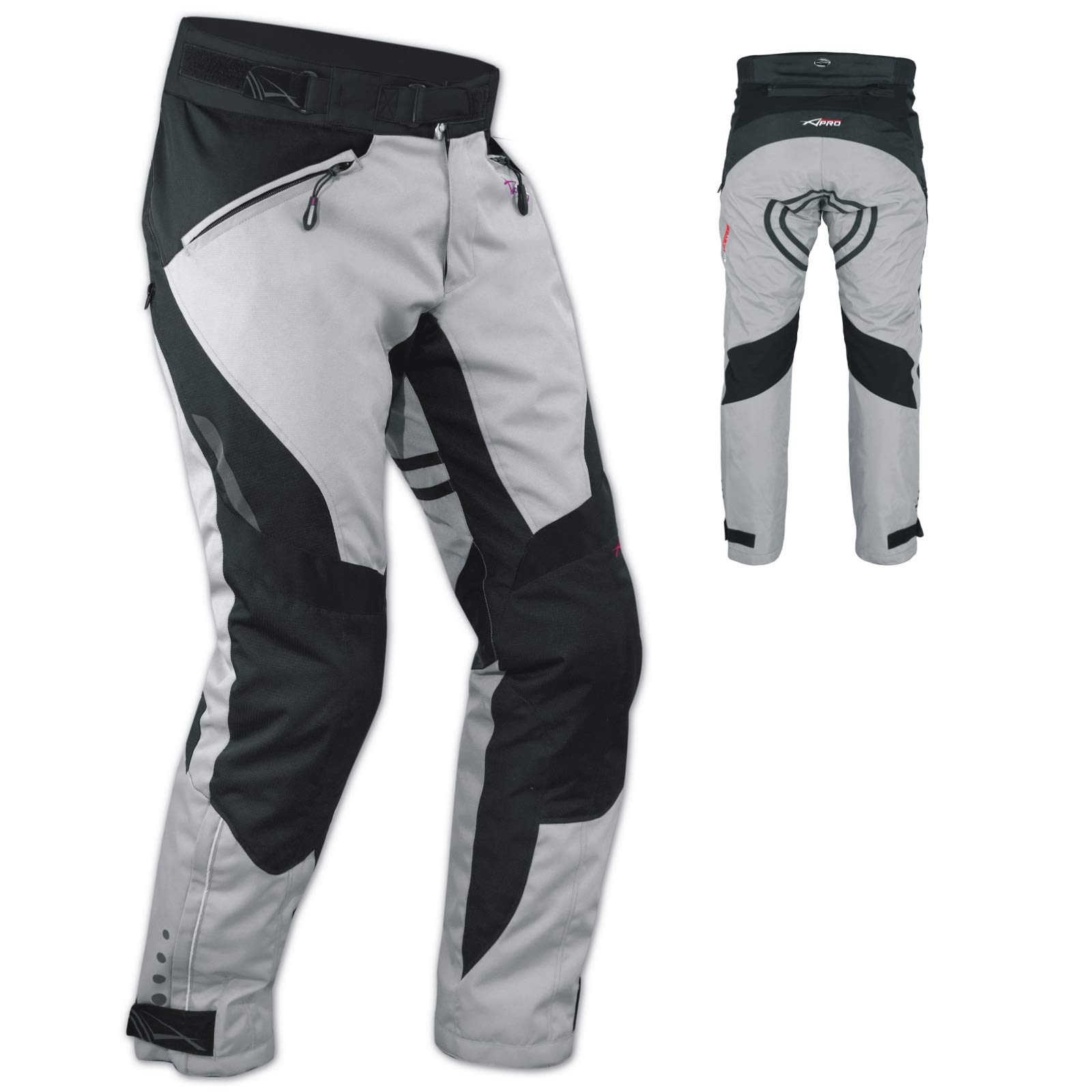 Waterproof Motorcycle Pants for Men - Thermal Cordura Textile Trousers, Gray Size 38 - All-Weather Riding Gear for Commuting & Adventure