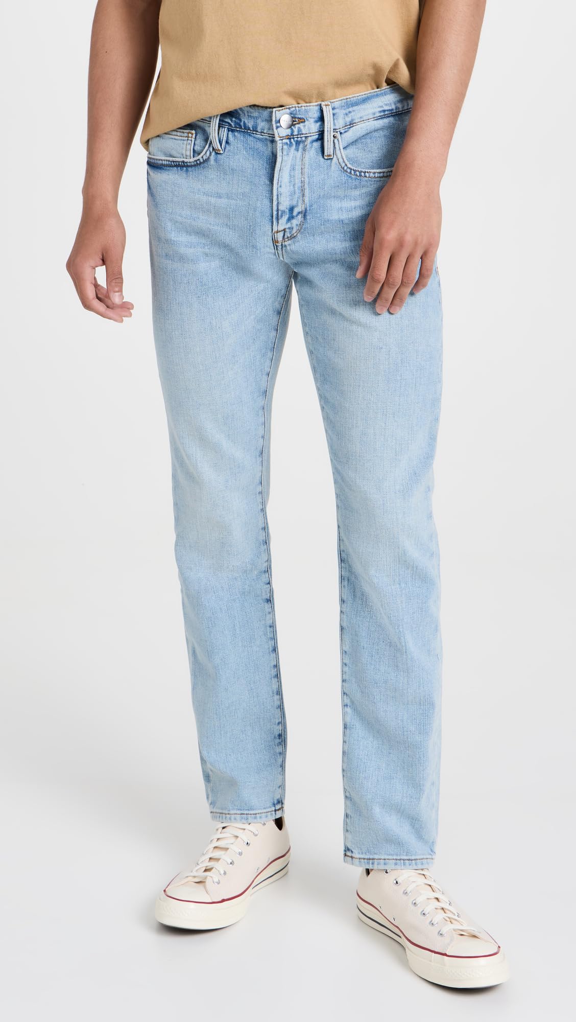 FRAME Men's L'Homme Slim Fit Stretch Denim Jeans - Comfortable Slim Leg Pants for Casual Wear & Night Out