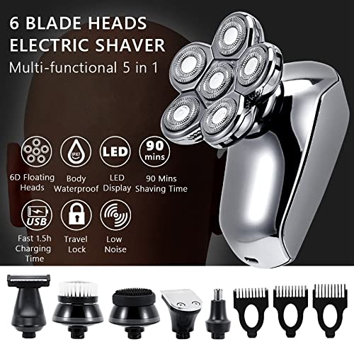 Rechargeable Electric Razor for Men - Powerful Beard & Body Trimmer with Facial Grooming Kit | Smooth Shaving Machine for Daily Grooming at Home, Office & Travel