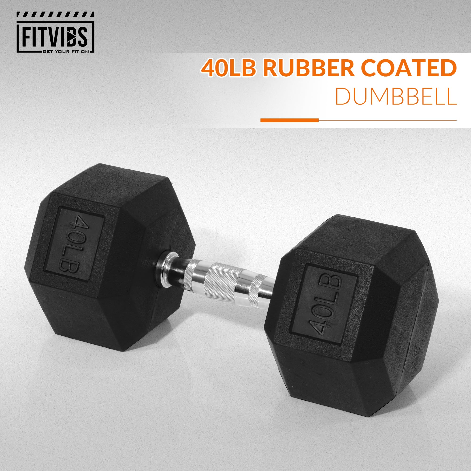 Hex Dumbbells - Rubber Coated Hand Weights for Strength Training & Home Gym Workouts (5-50lbs) - Perfect for Weight Lifting, CrossFit, and Full Body Exercises