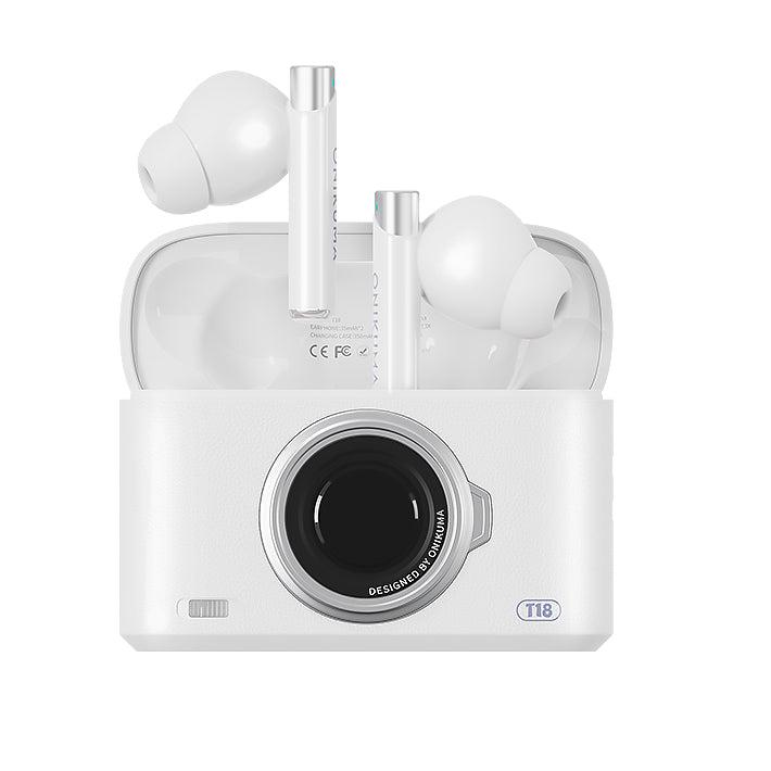 ONIKUMA T18 Wireless Bluetooth Earbuds - Retro Style Sports & Gaming Headphones with Noise Cancellation for Running, Workouts, and Mobile Gaming