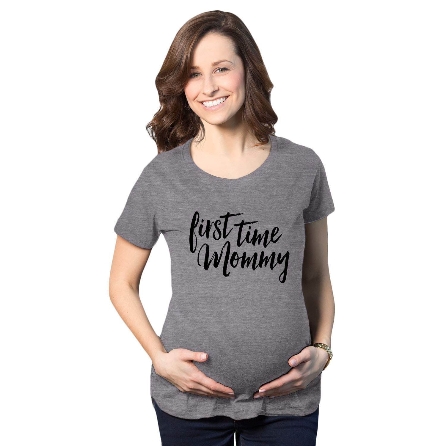 First Time Mom Pregnancy T-Shirt - Cute Maternity Belly Bump Tee for Expecting Mothers | Perfect Baby Shower & Maternity Photoshoot Outfit