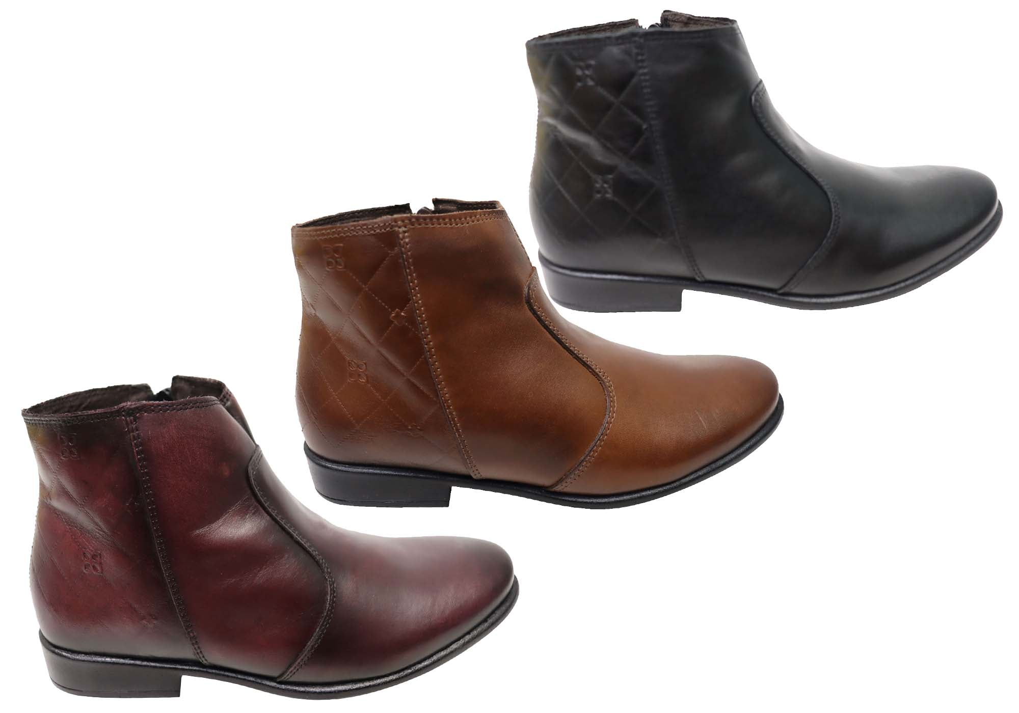 Perlatto Morgan Women's Comfortable Leather Ankle Boots - Brazilian Made Leather Shoes for Women - Perfect for Office, Casual Wear & Fall Fashion