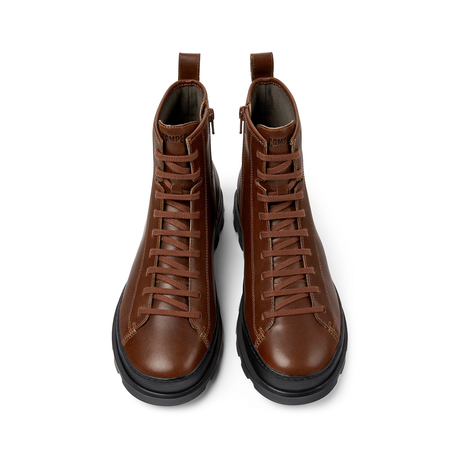 Camper Men's Brutus Leather Hiking Boots - Medium Brown Waterproof Outdoor Shoes for Trekking & Camping Adventures
