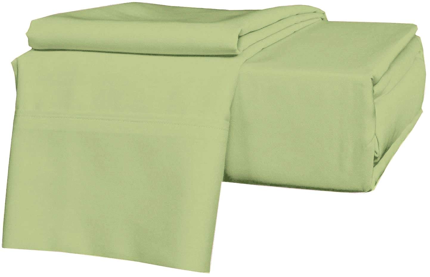 Premium 4-Piece Twin Size Sheet Set - Ultra Soft Deep Pocket Breathable Cooling Bed Sheets - Hotel Luxury Solid Sage - Perfect for Guest Rooms, Dorms & Cozy Bedrooms