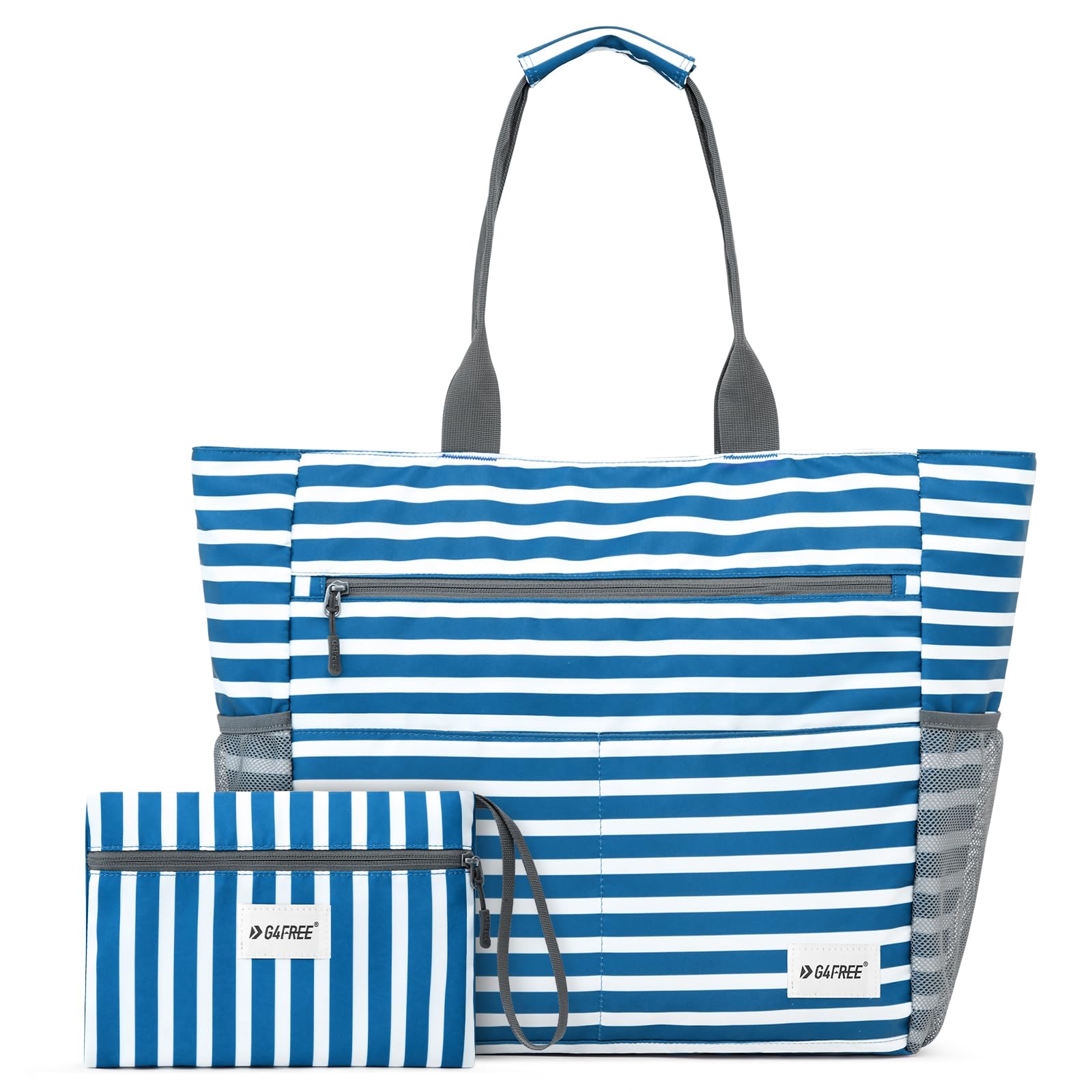 G4Free Waterproof Sandproof Beach Tote Bag - Large Capacity Foldable Beach Bag for Women, Perfect for Pool, Travel & Outdoor Adventures