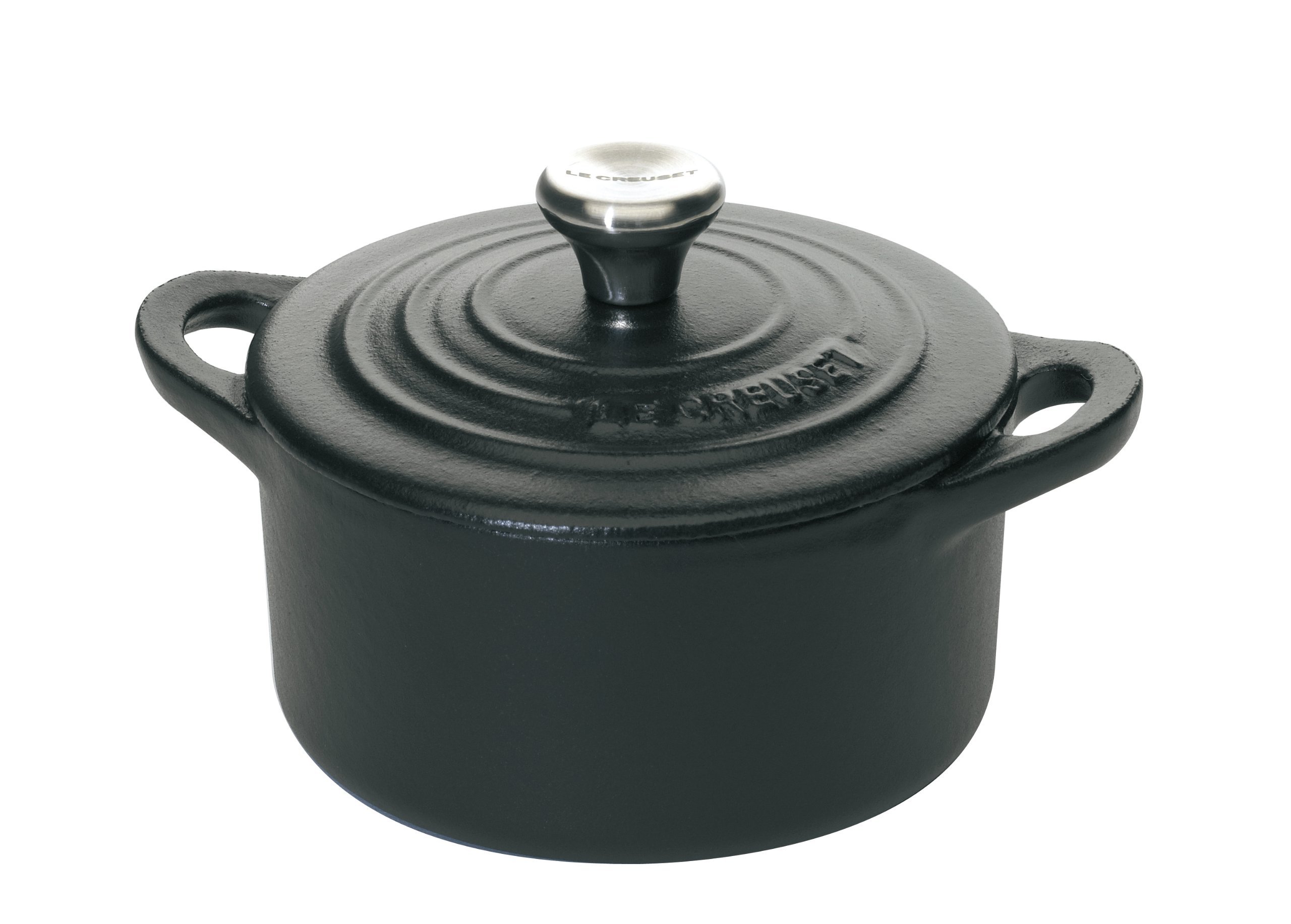 Le Creuset Enameled Cast Iron Mini Cocotte with Lid - 1/3 Quart, Licorice Black - Perfect for Individual Desserts, Side Dishes & Serving Dips