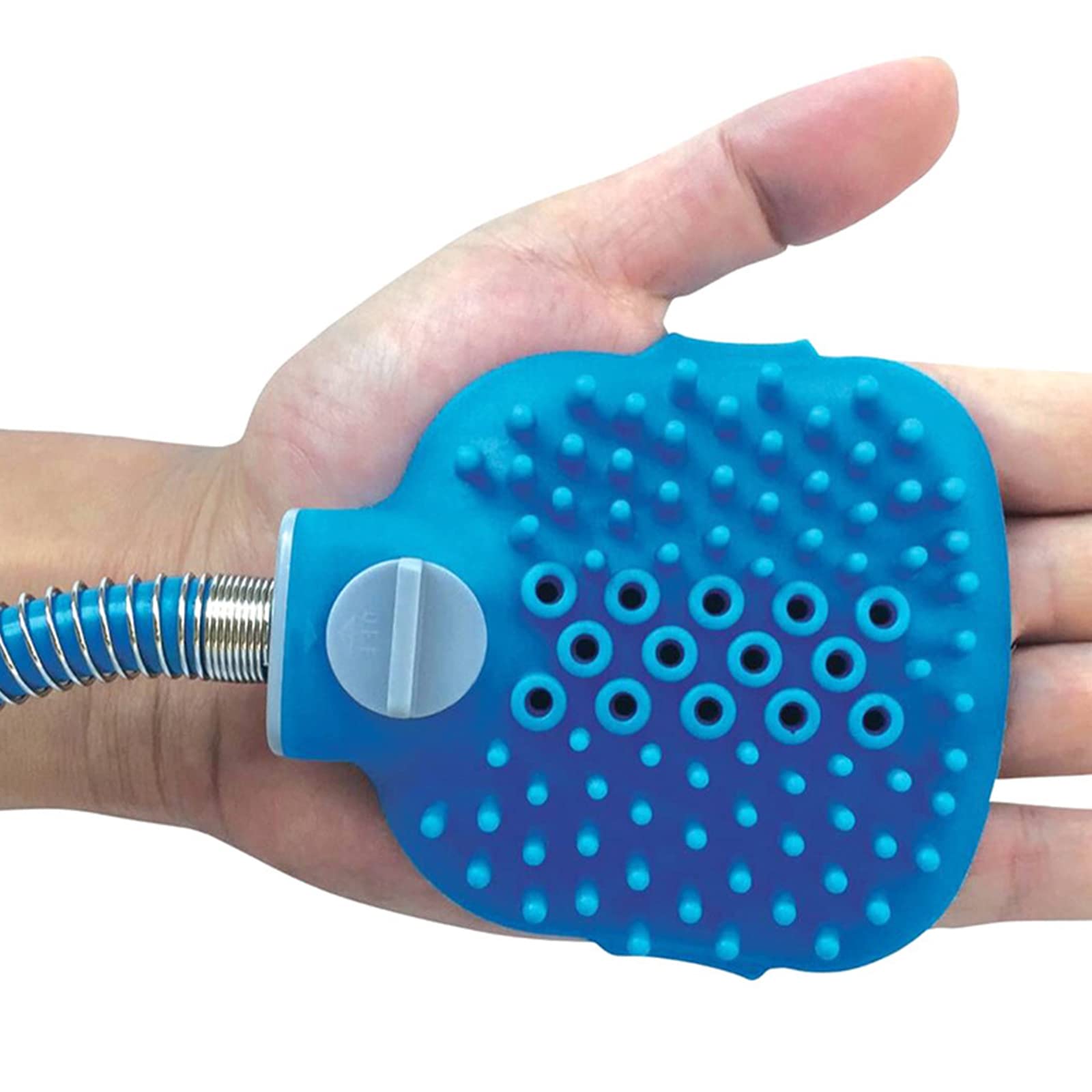 Dog Shower Attachment with Sprayer & Scrubber - All-in-One Pet Grooming Tool for Dogs & Cats | Indoor/Outdoor Bathing Accessory with 8-Ft Hose & Shower Adapters | Perfect for Home Bathing, Professional Grooming & Outdoor Cleaning