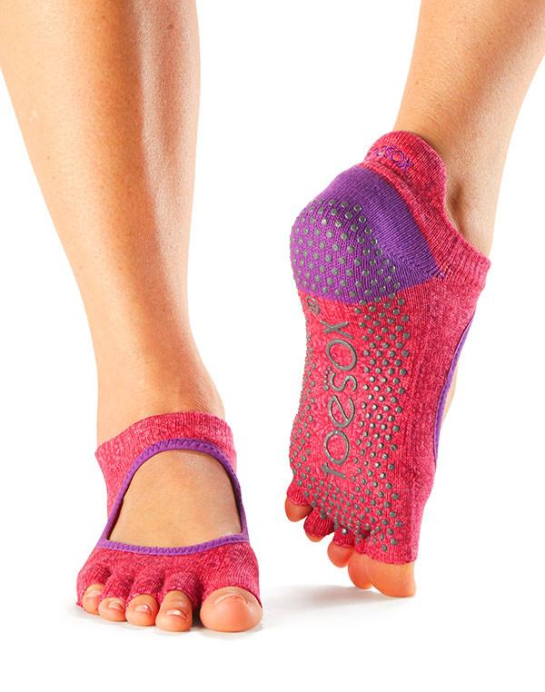 ToeSox Bellarina Grip Socks - Non-Slip Half Toe Dance Socks for Ballet, Yoga & Pilates | Perfect for Studio Practice and Performance