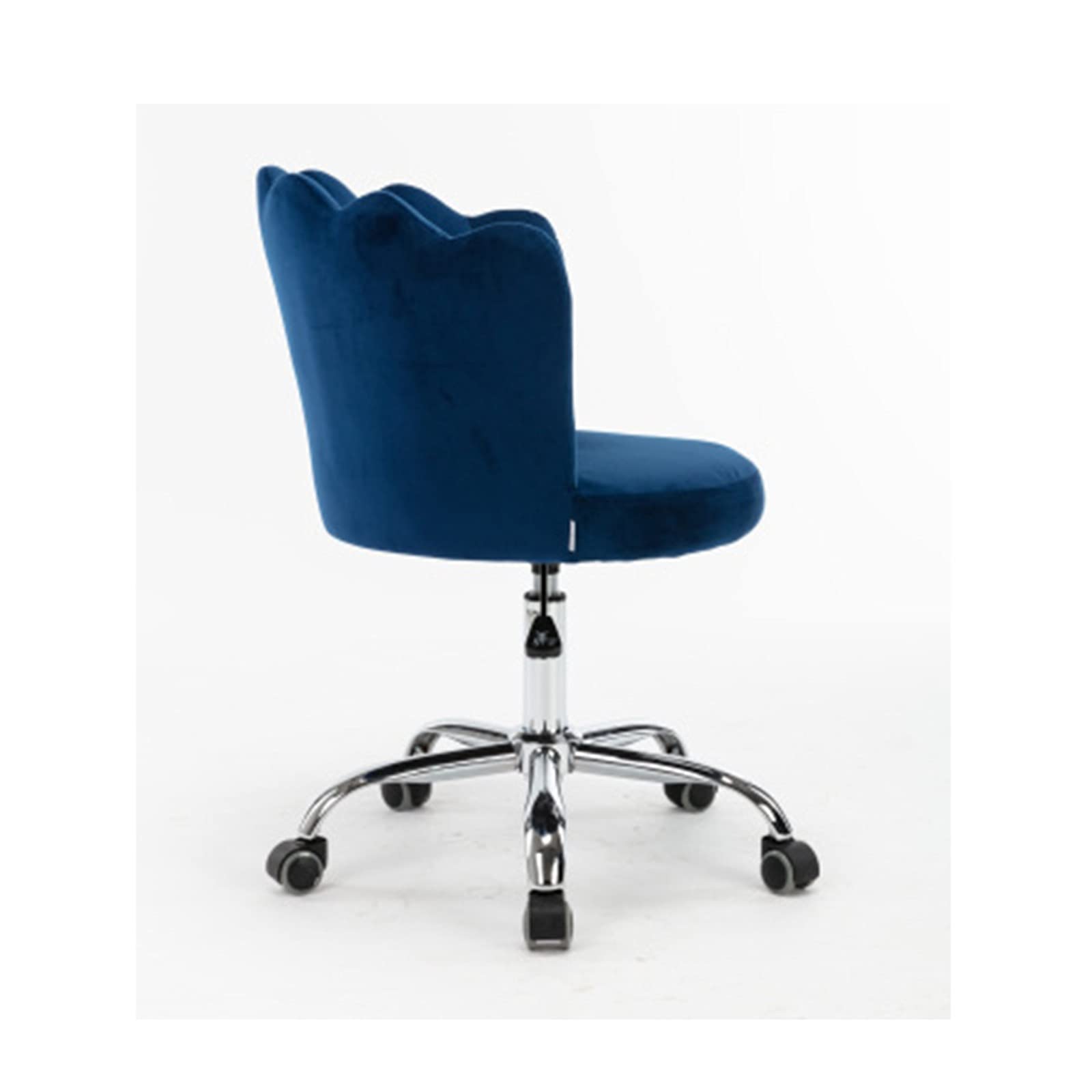 XCJ Velvet Swivel Office Chair - Ergonomic Task Chair with Shell Back, Modern Leisure Armchair for Home Office, Living Room & Bedroom - Light Blue Comfortable Seating for Work & Relaxation