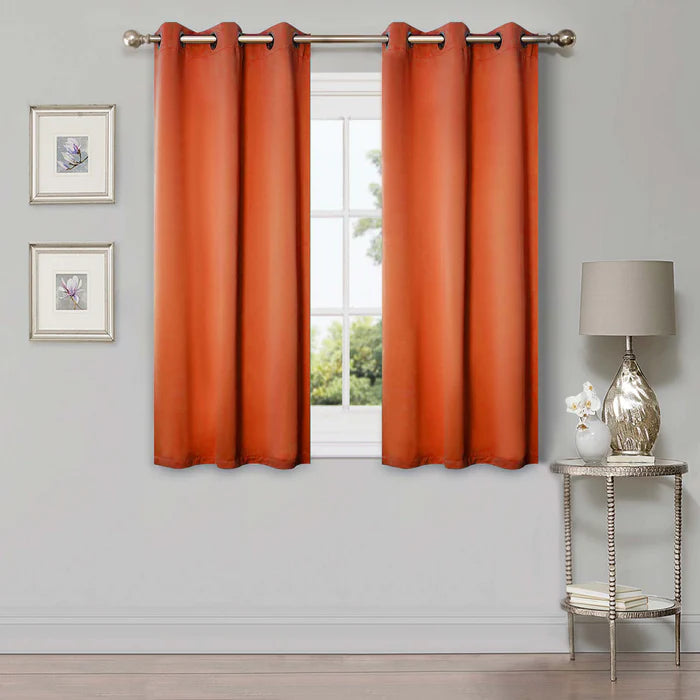Solid Classic Modern Grommet Blackout Curtain Set - Thermal Insulated Window Drapes for Bedroom & Living Room - Noise Reducing & Light Blocking for Better Sleep