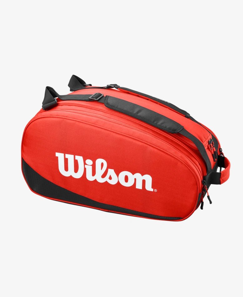 Wilson Tour Padel Bag - Premium Tennis & Paddle Tennis Backpack for Men & Women (Red) - Perfect for Court, Gym & Travel Accessories