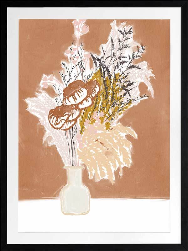 Balmy II Framed Art Print - Modern Wall Decor for Living Room, Bedroom & Office - Ready to Hang Canvas Painting