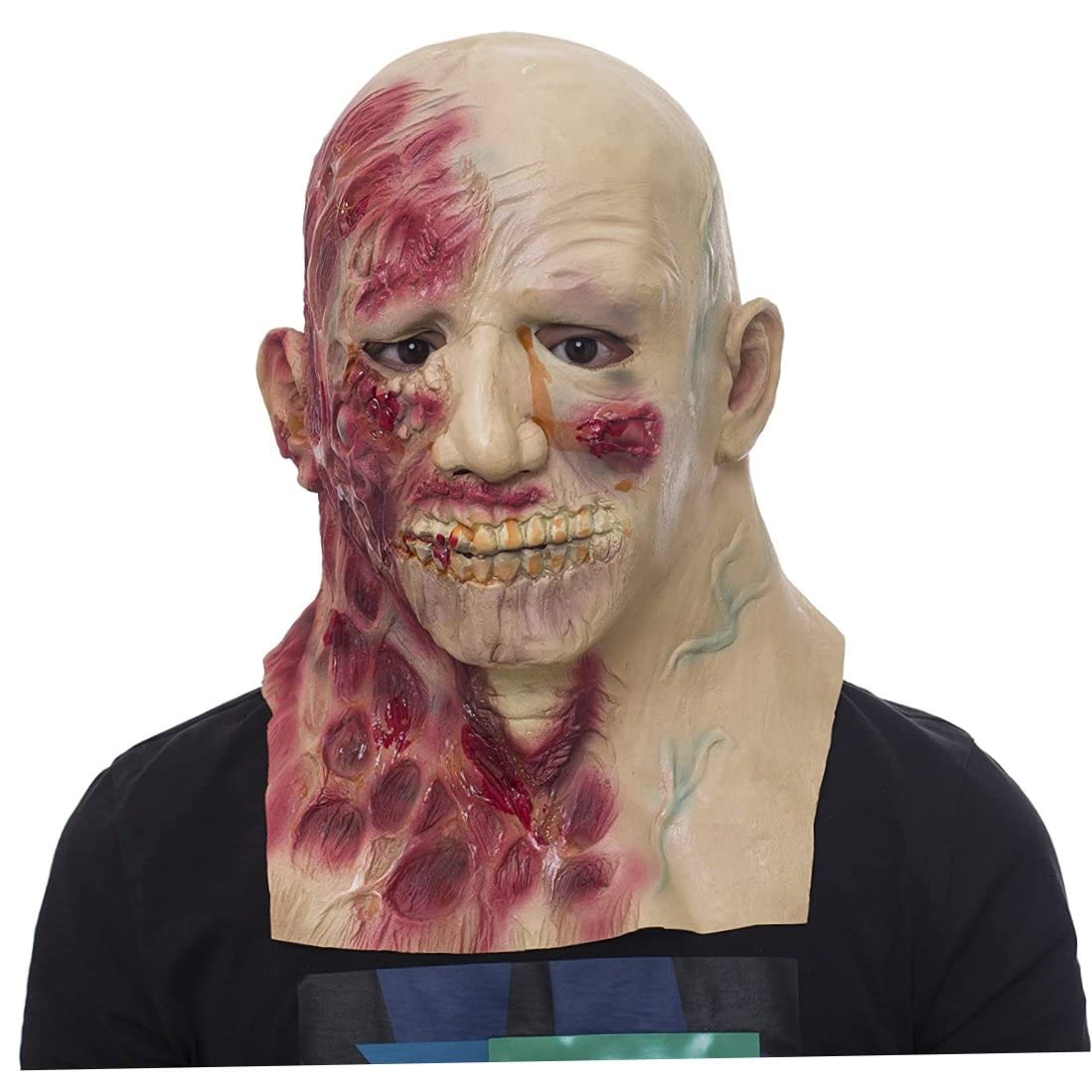 Scary Zombie Latex Halloween Mask - Creepy Costume Accessory for Halloween Party, Cosplay & Horror Events - Realistic Scream Mask for Adults & Teens