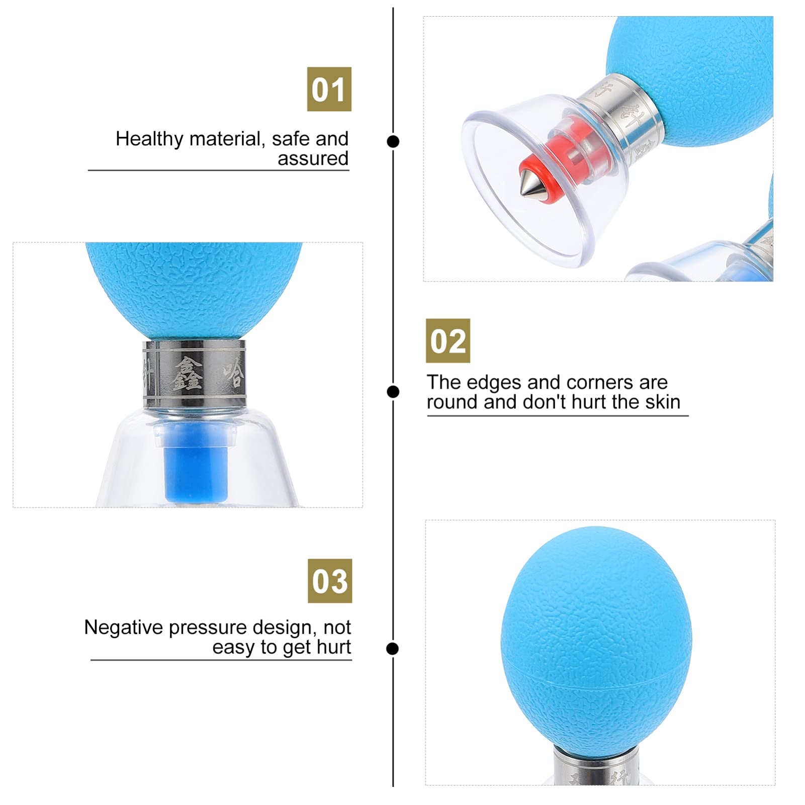 2Pcs Vacuum Cupping Massage Therapy Cups - Anti-Aging, Pain Relief, Body Detox - Portable Chinese Cupping Set for Home & Spa Use - Perfect for Back Pain, Muscle Relaxation, and Wellness Routine