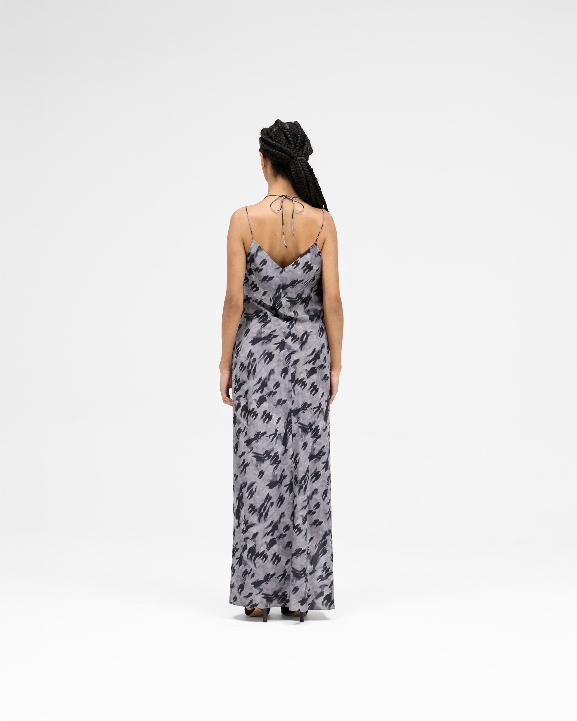Street Shadow Dress - Dark Scenic Print Flowy Midi Dress for Women | Perfect for Casual Outings, Date Nights & Summer Parties