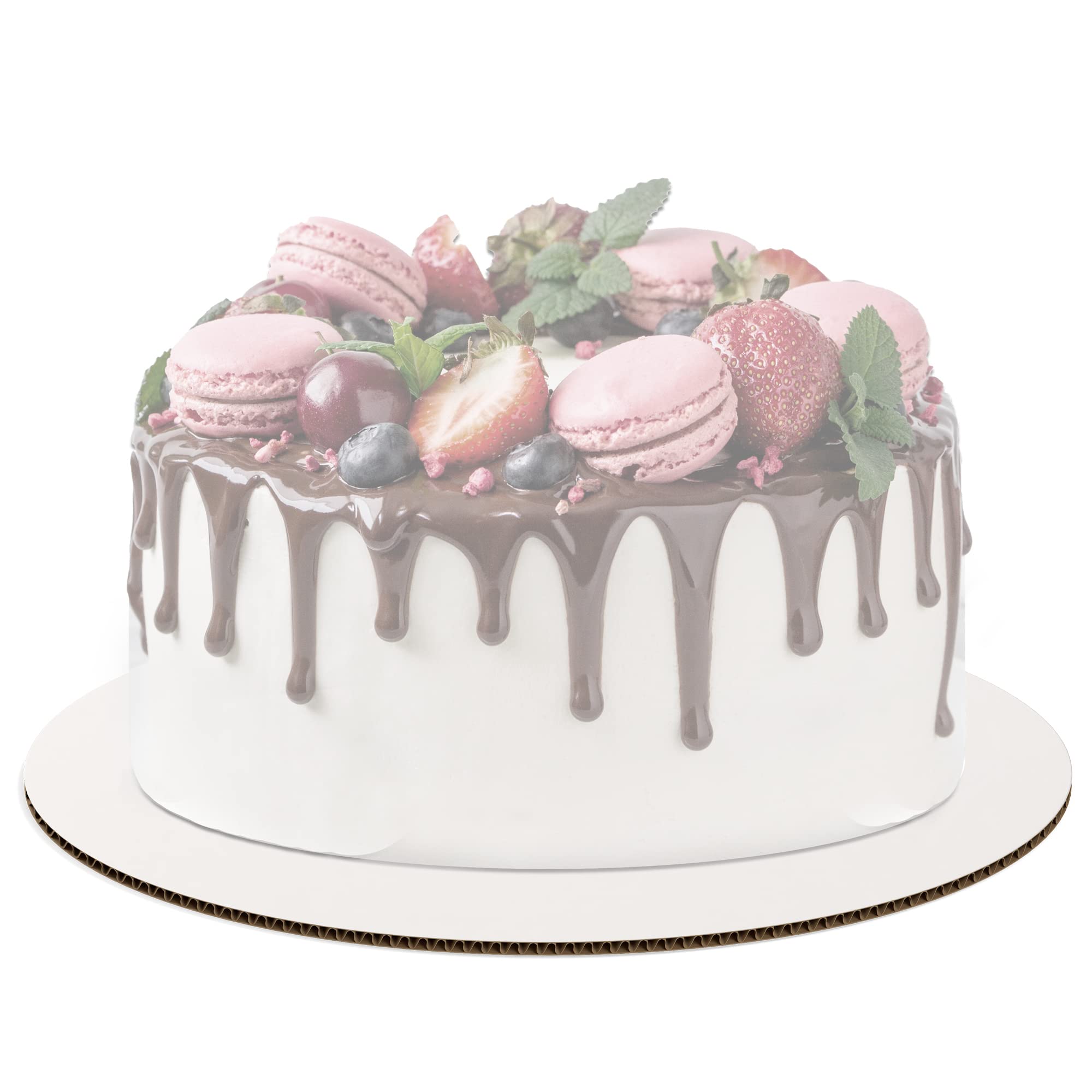 48-Pack White Cardboard Cake Boards Round 8 Inch | Disposable Cake Platter Base for Baking, Decorating & Serving | Perfect for Birthday, Wedding & Party Dessert Displays