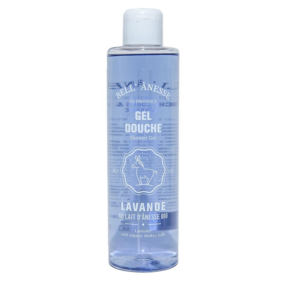 Provence French Donkey Milk Shower Gel - Hydrating & Nourishing Body Wash for Men & Women - Lavender Scent - 250ml - Perfect for Relaxing Baths & Spa Days at Home