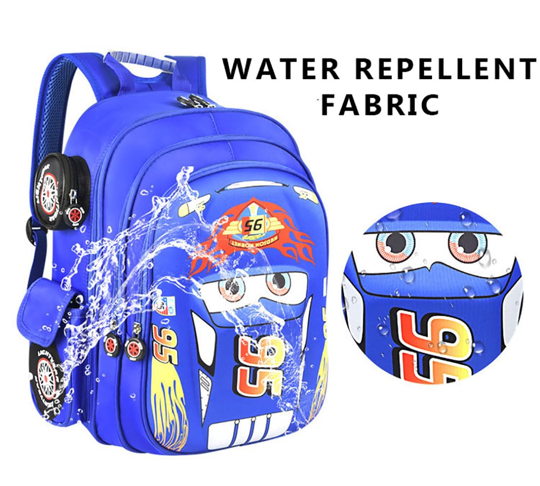 **Waterproof Cartoon Kids Truck Backpack for Boys - Durable Kindergarten & Preprimary School Backpack (Red) - Perfect for Daily Use, Travel & Outdoor Adventures**