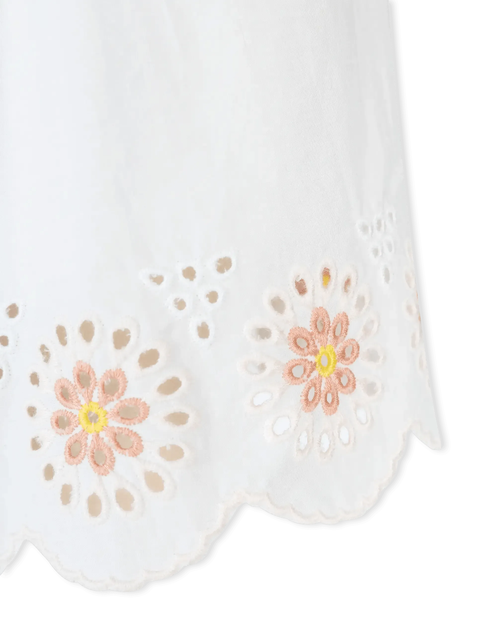Floral Embroidered Short Sleeve White Summer Dress for Women - Perfect for Beach Vacations, Garden Parties & Casual Outings