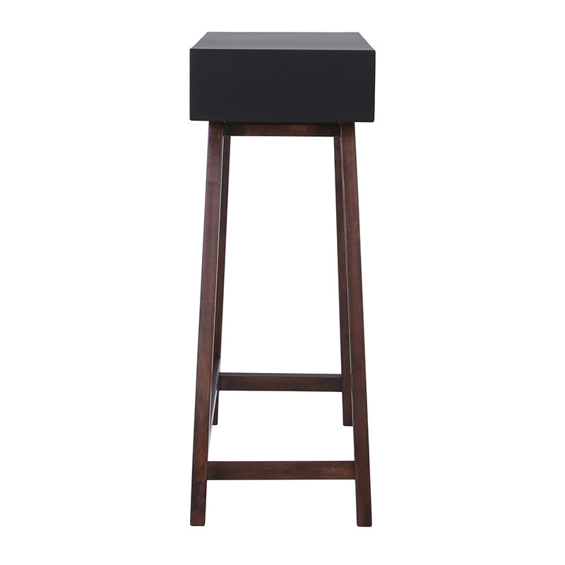 ARSENIO 35.4 Inch Walnut & Black Console Table - Entryway, Living Room, Hallway Furniture for Home Decor