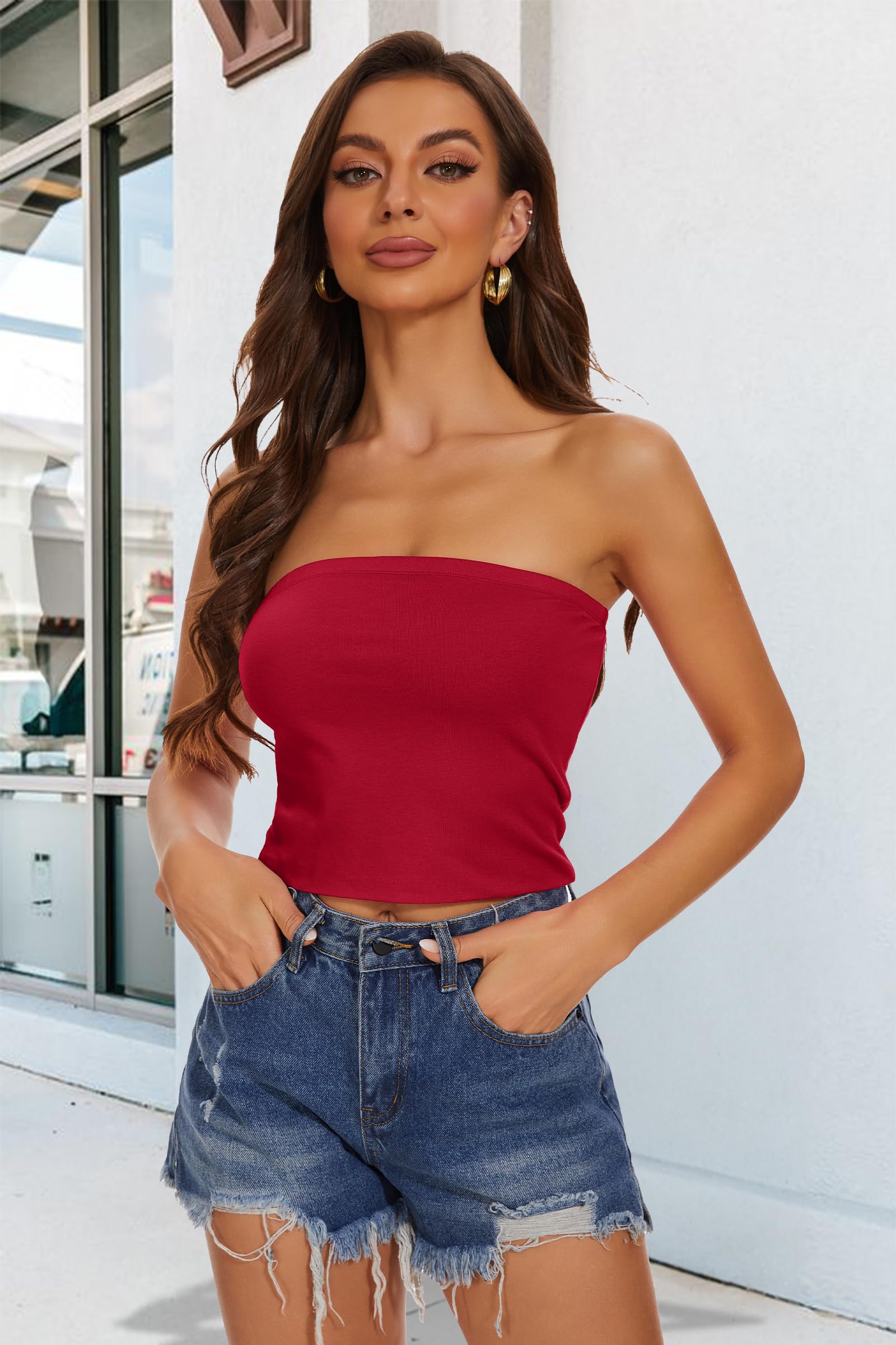Women's Summer Tube Tops - Basic Strapless Crop Tops & Casual Sexy Tunics for Beach, Party & Everyday Wear