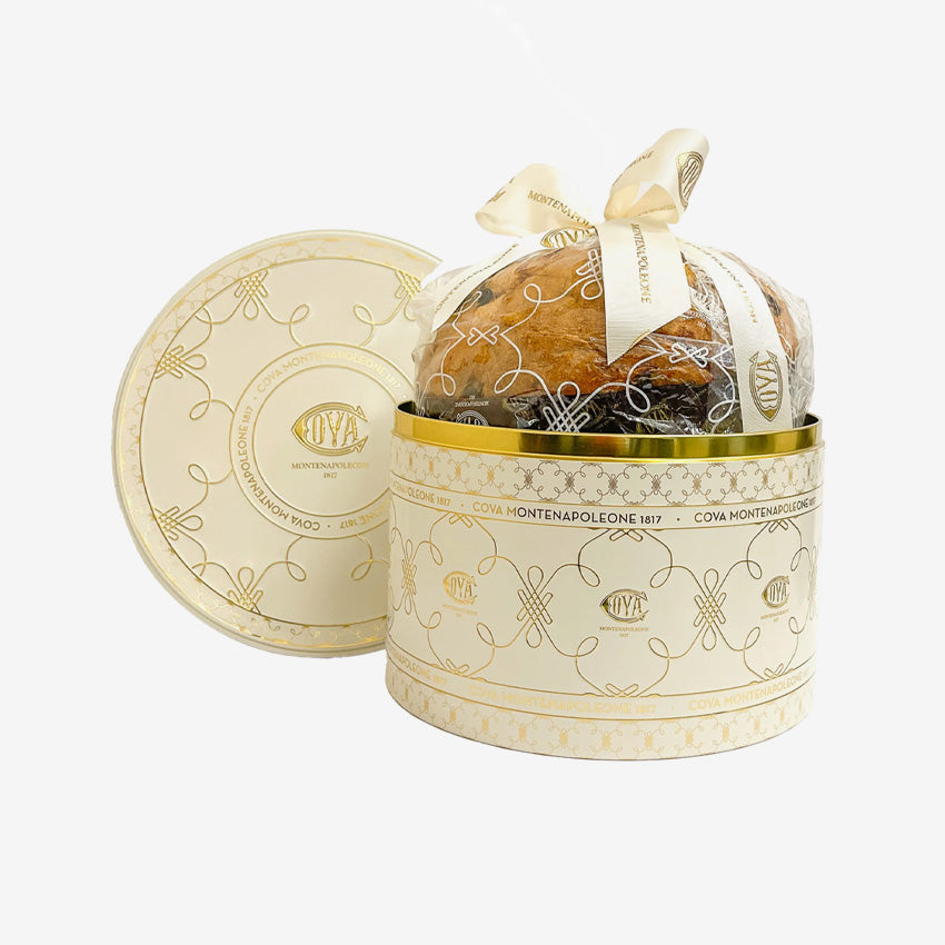 Premium Italian Panettone Cake in Decorative Tin Box - Traditional Holiday Dessert for Christmas & New Year Celebrations
