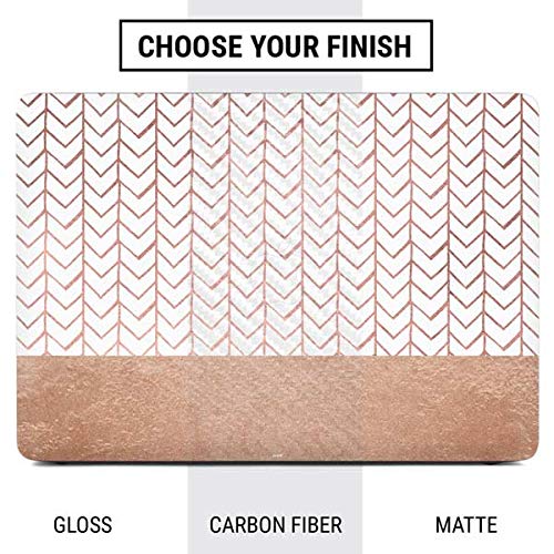 Skinit Decal Laptop Skin for MacBook Air 13-inch (2020) - Rose Gold Herringbone Design | Protective Vinyl Cover | Perfect for Office, School & Travel