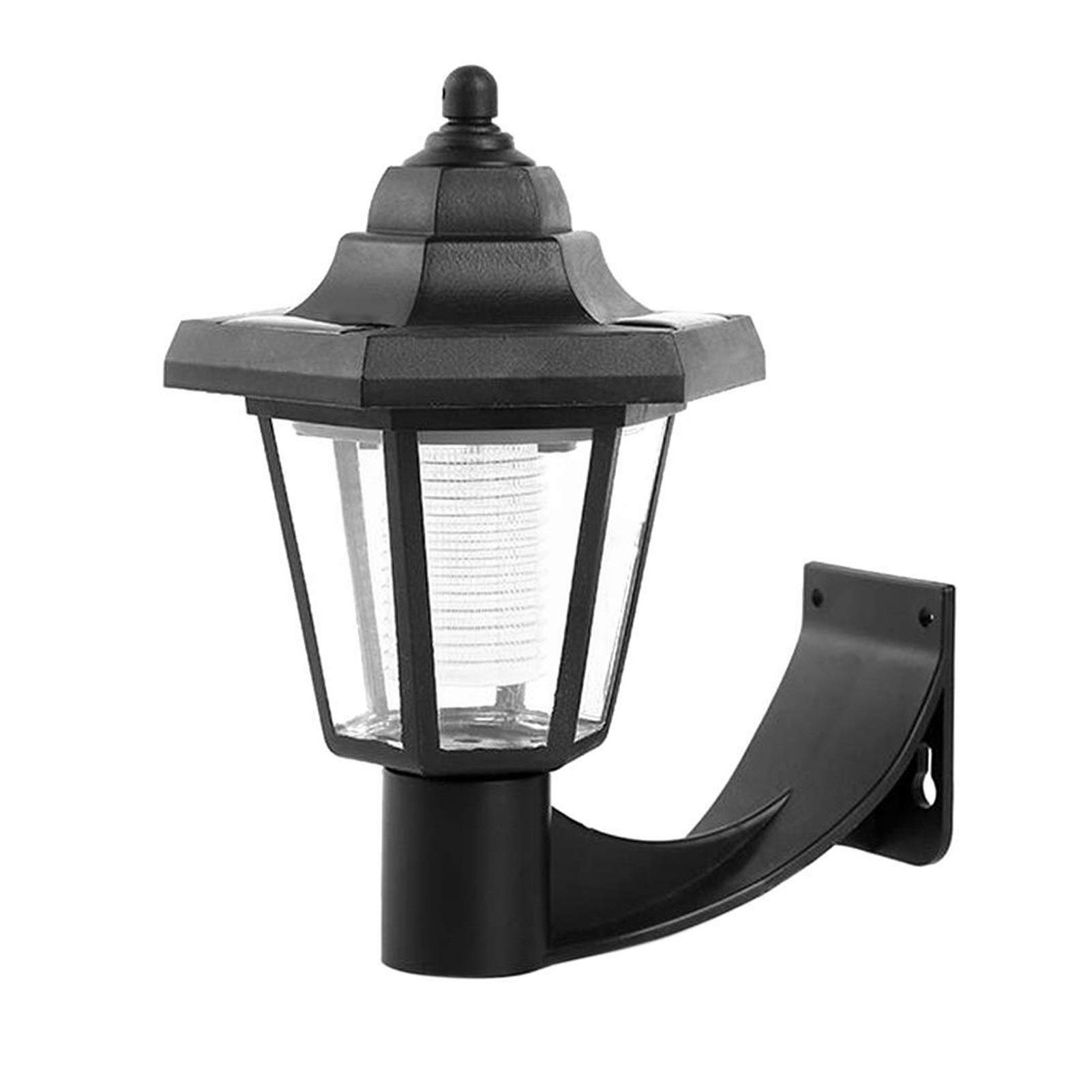 Solar LED Wall Sconce - Waterproof Hexagonal Outdoor Light for Garden, Patio, Pathway & Landscape Lighting | Energy-Efficient Solar Powered Wall Lamp for Porch, Yard, Fence and Exterior Decor
