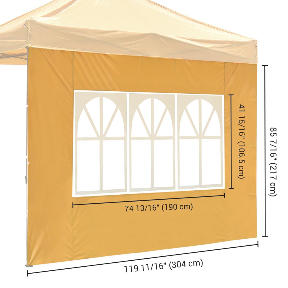 TheLAShop 10x7ft Canopy Sidewall Tent with Window - 1080D Heavy Duty Waterproof Outdoor Shelter for Camping, Parties, and Events (1pc/Pack)