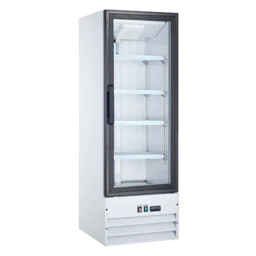 Coldline G10 W 21-Inch White Single Glass Door Merchandiser Refrigerator - Perfect for Convenience Stores, Cafes, and Retail Display