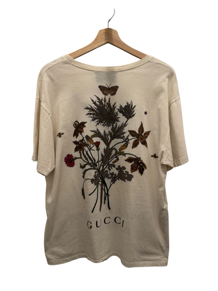 Authentic Gucci Chateau Marmont Women's T-Shirt Size L - Luxury Cotton Casual Top for Date Night & Weekend Outings