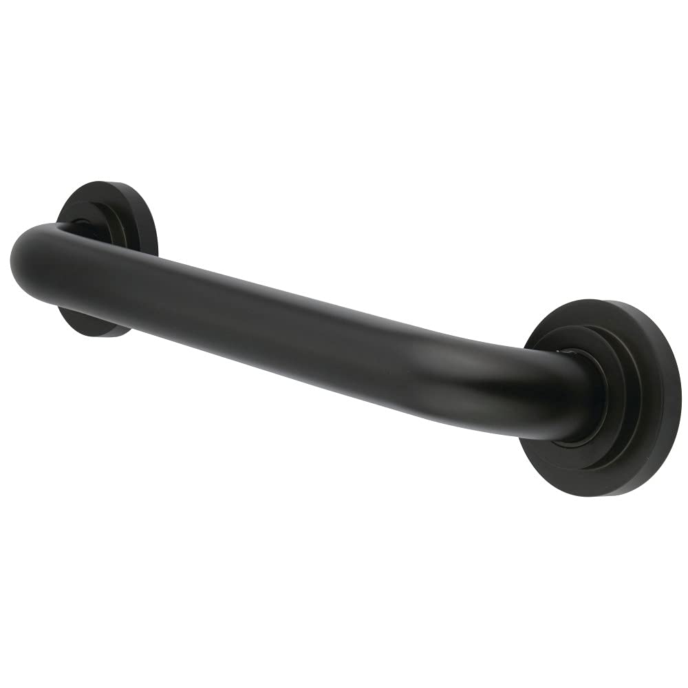 Kingston Brass DR414245 24-Inch Grab Bar - Oil Rubbed Bronze Finish, 1.25-Inch Outer Diameter, ADA Compliant Bathroom Safety Handle - Perfect for Showers, Bathtubs & Elderly Accessibility