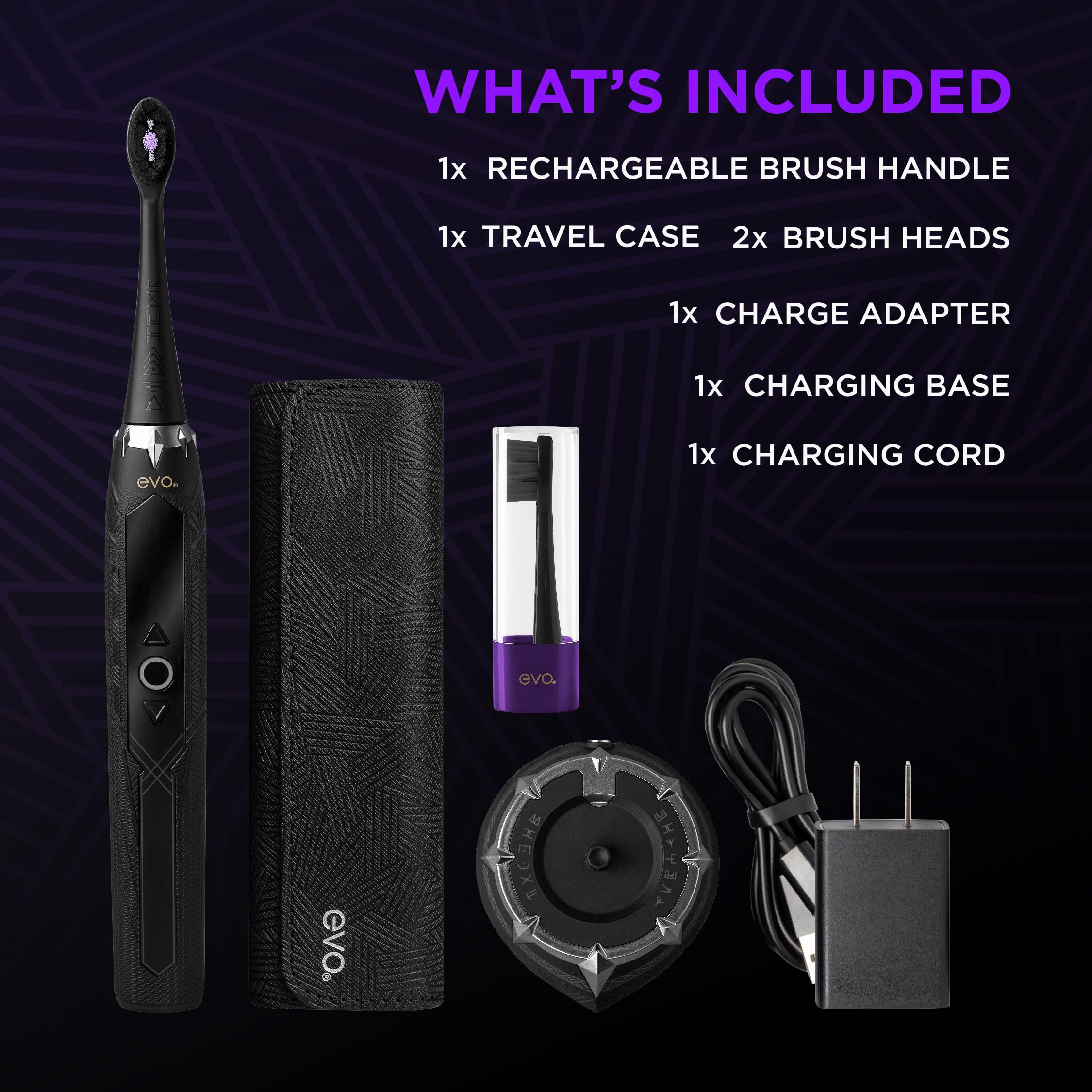 BLP-1 Black Panther Electric Toothbrush - Sonic Rechargeable Toothbrush for Adults with 5 Cleaning Modes, LCD Touchscreen & Collector's Box | Marvel Comics Limited Edition | Perfect for Home Use, Travel & Gifts