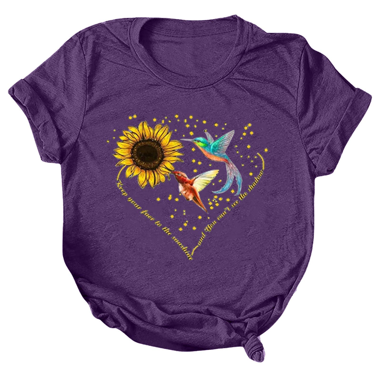 Women's Sunflower Crewneck Oversized T-Shirt - Casual Sexy Summer Tops for Women | Perfect for Beach Outings, Date Nights & Everyday Wear