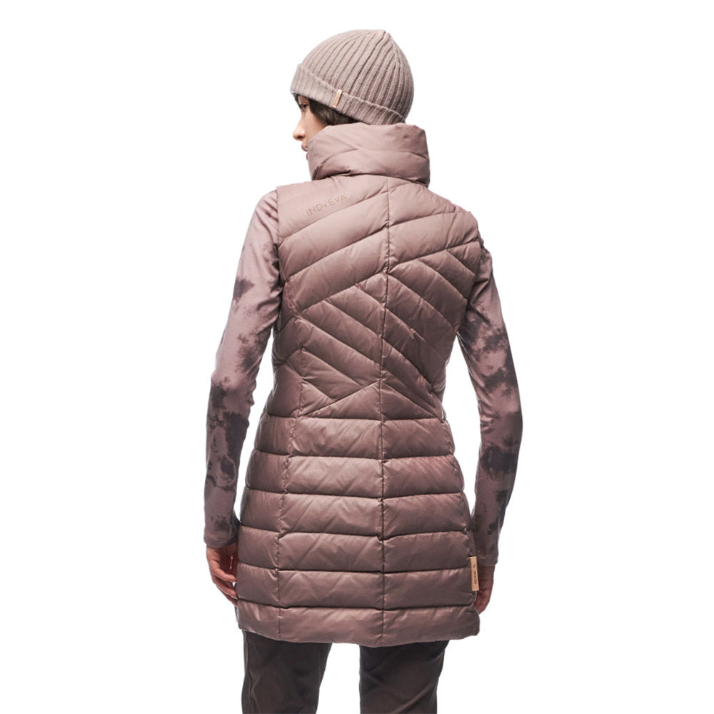 Indyeva Women's Kapa Down Insulated Full Zip Vest - Lightweight Warm Winter Puffer Vest for Outdoor Activities, Hiking & Casual Wear