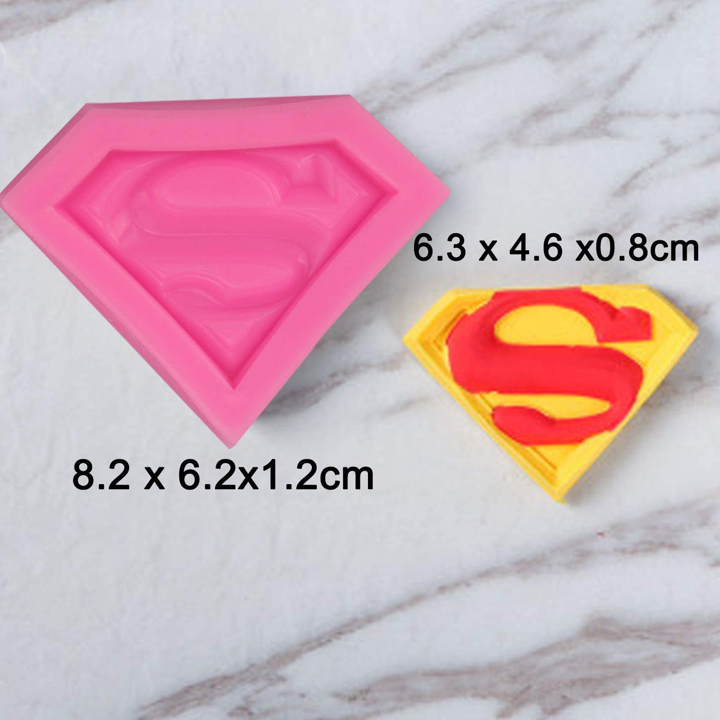 7-Piece Superhero Silicone Fondant Mold Set for Cake Decorating - Perfect for Cupcakes, Cookies, and Chocolate Making (Batman, Superman, Spiderman Designs) - Ideal for Birthday Parties, Baby Showers & DIY Baking Projects