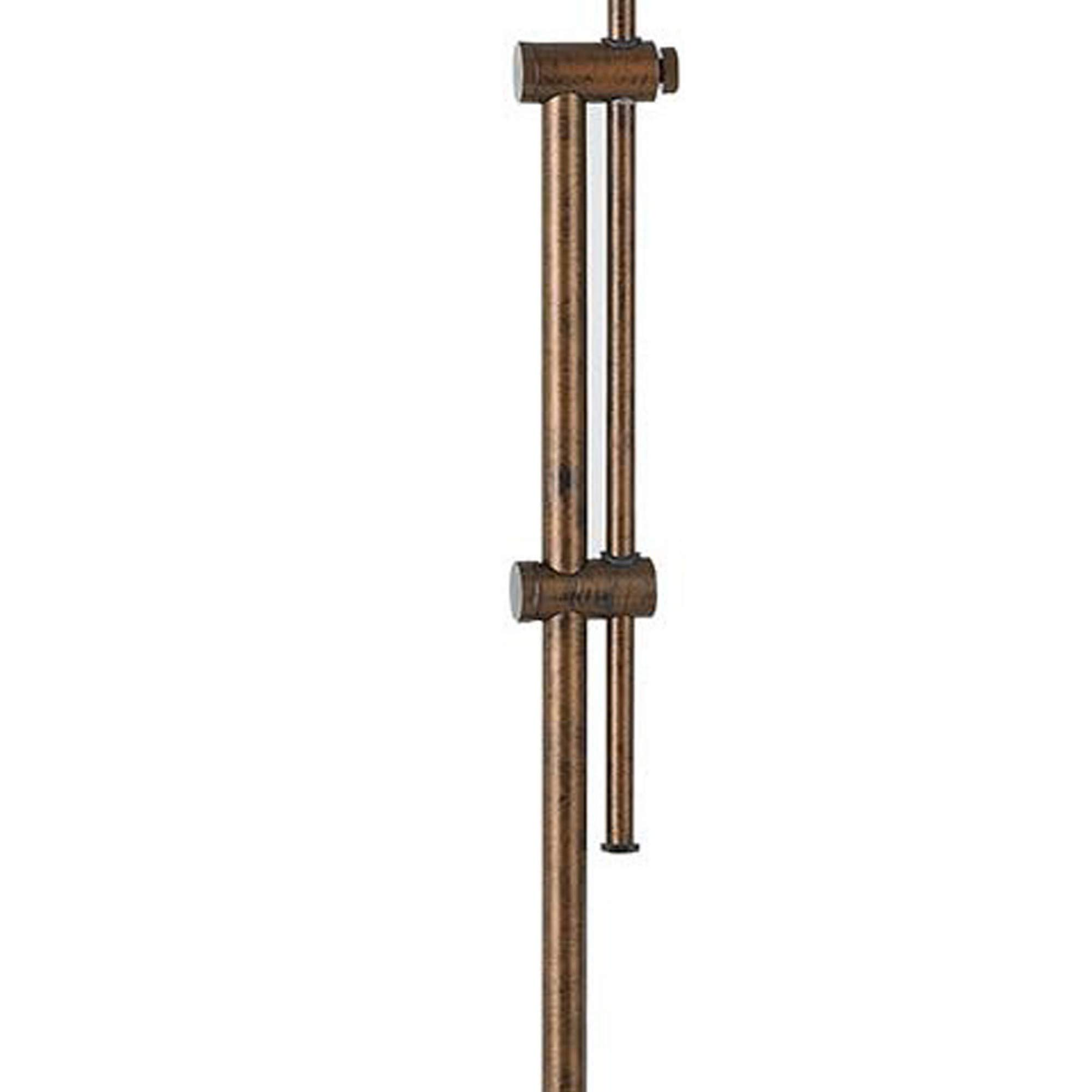 Adjustable Height Metal Pharmacy Lamp with Pull Chain Switch - Bronze Finish for Home Office, Reading Nook & Bedside Lighting