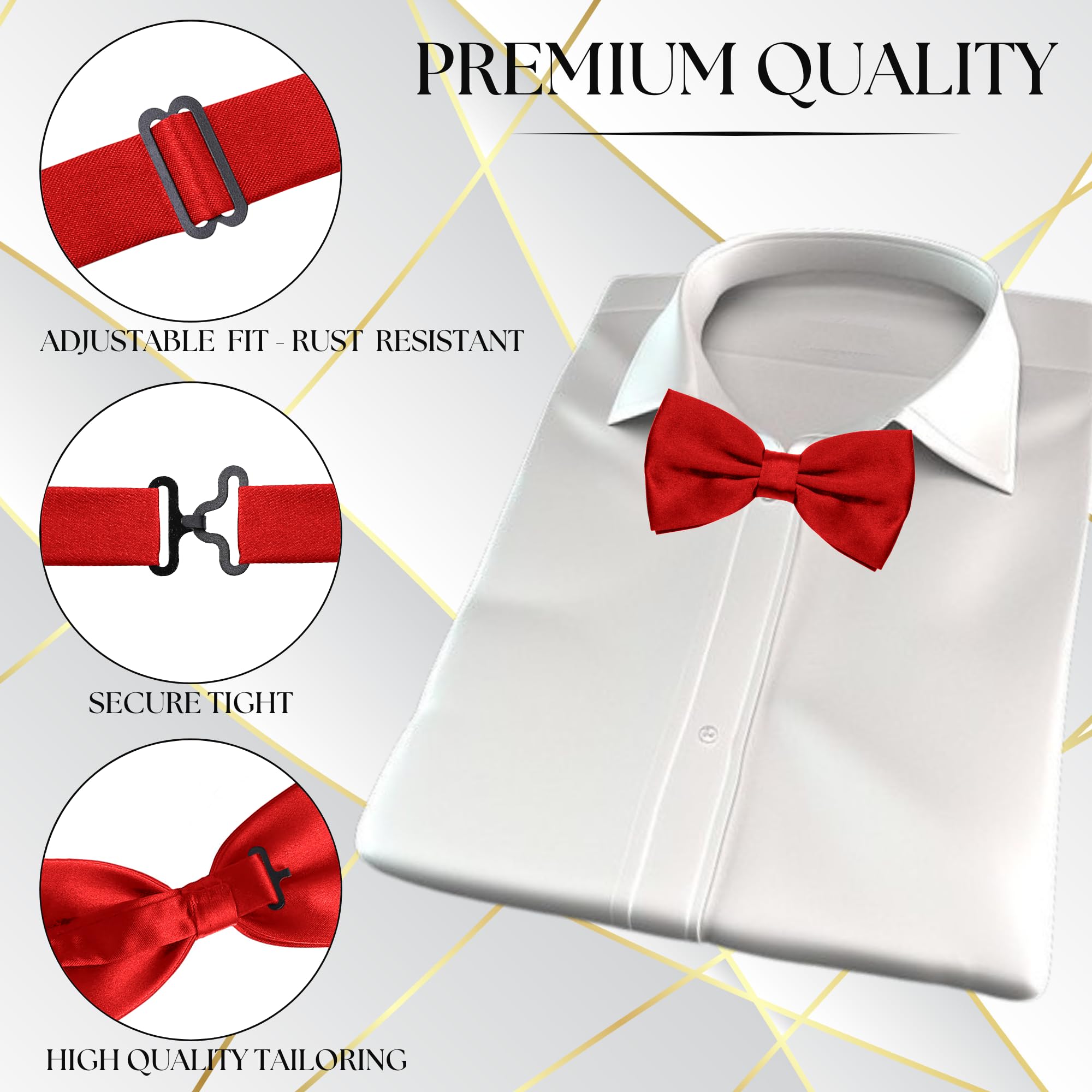 Elegant Black Silk-Look Bow Tie for Men | Formal & Wedding Accessories | Perfect for Tuxedos, Prom & Special Occasions