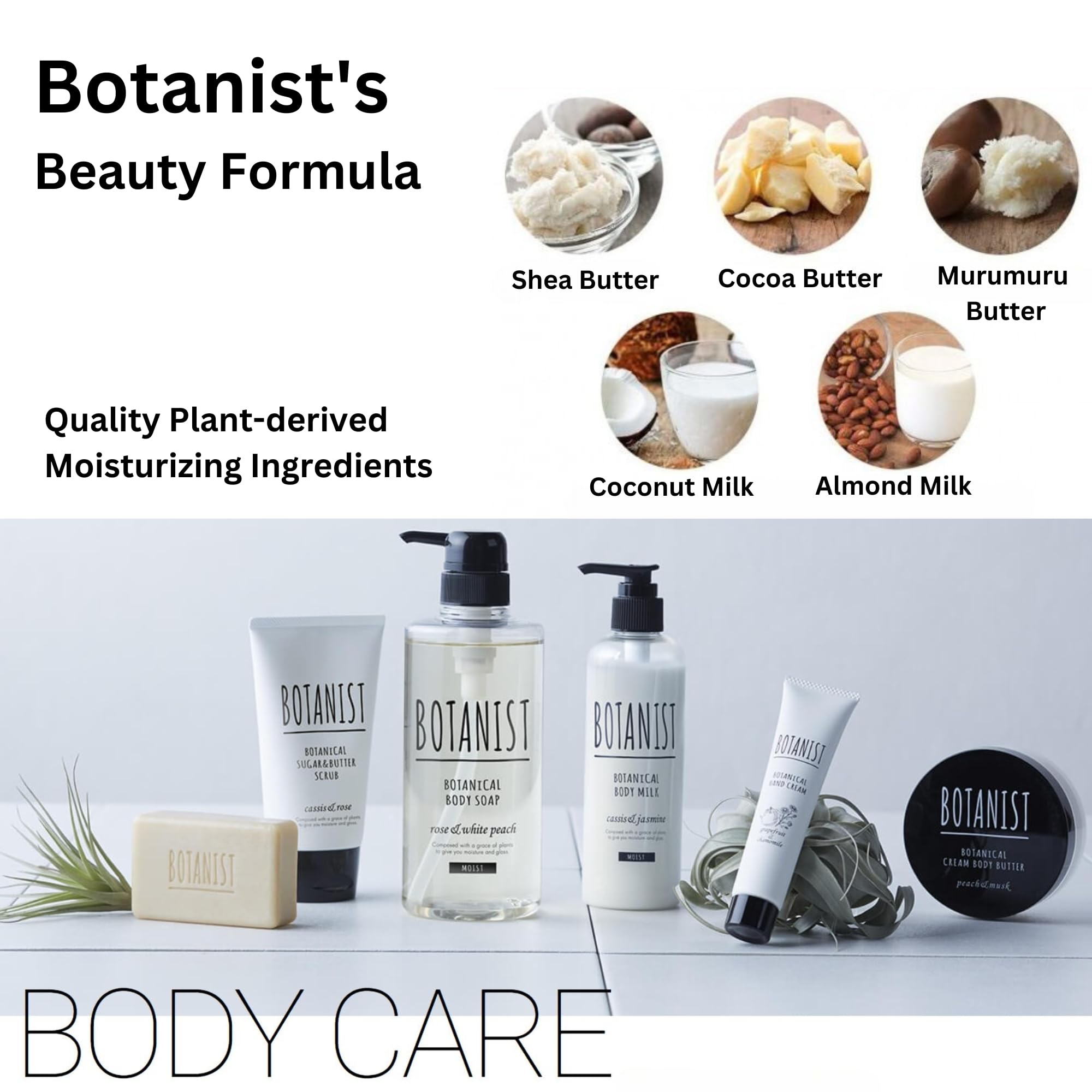 Botanist Moisturizing Daily Body Wash for Sensitive Dry Skin - Shea Butter & Coconut Oil Enriched, Sulfate & Paraben Free - Unisex Cleansing Gel (Cassis Leaf & Leaf Green Scent, 16.5 Fl Oz/490mL) - Perfect for Gentle Shower & Bath Time Relaxation
