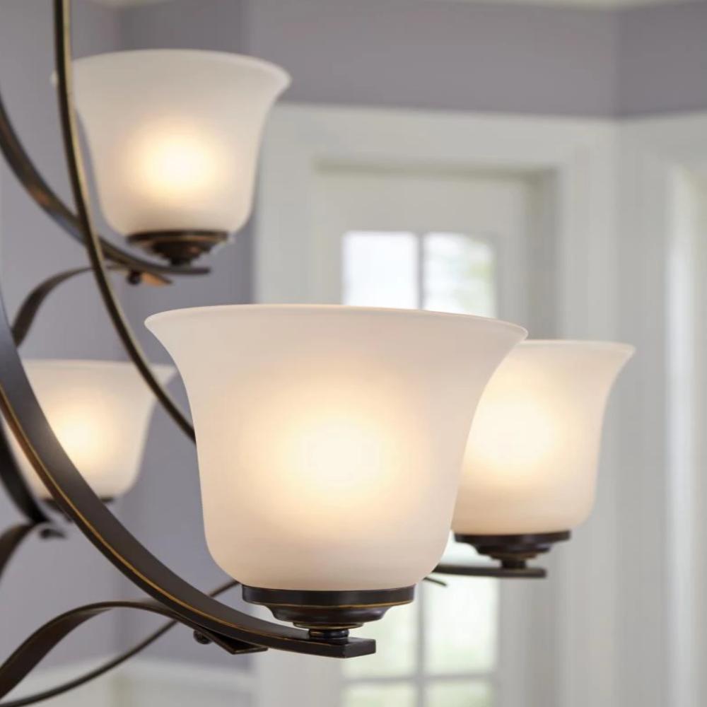 Hanover 3-Light Modern Chandelier - Elegant Crystal Ceiling Light Fixture for Dining Room, Bedroom, or Living Room Decor